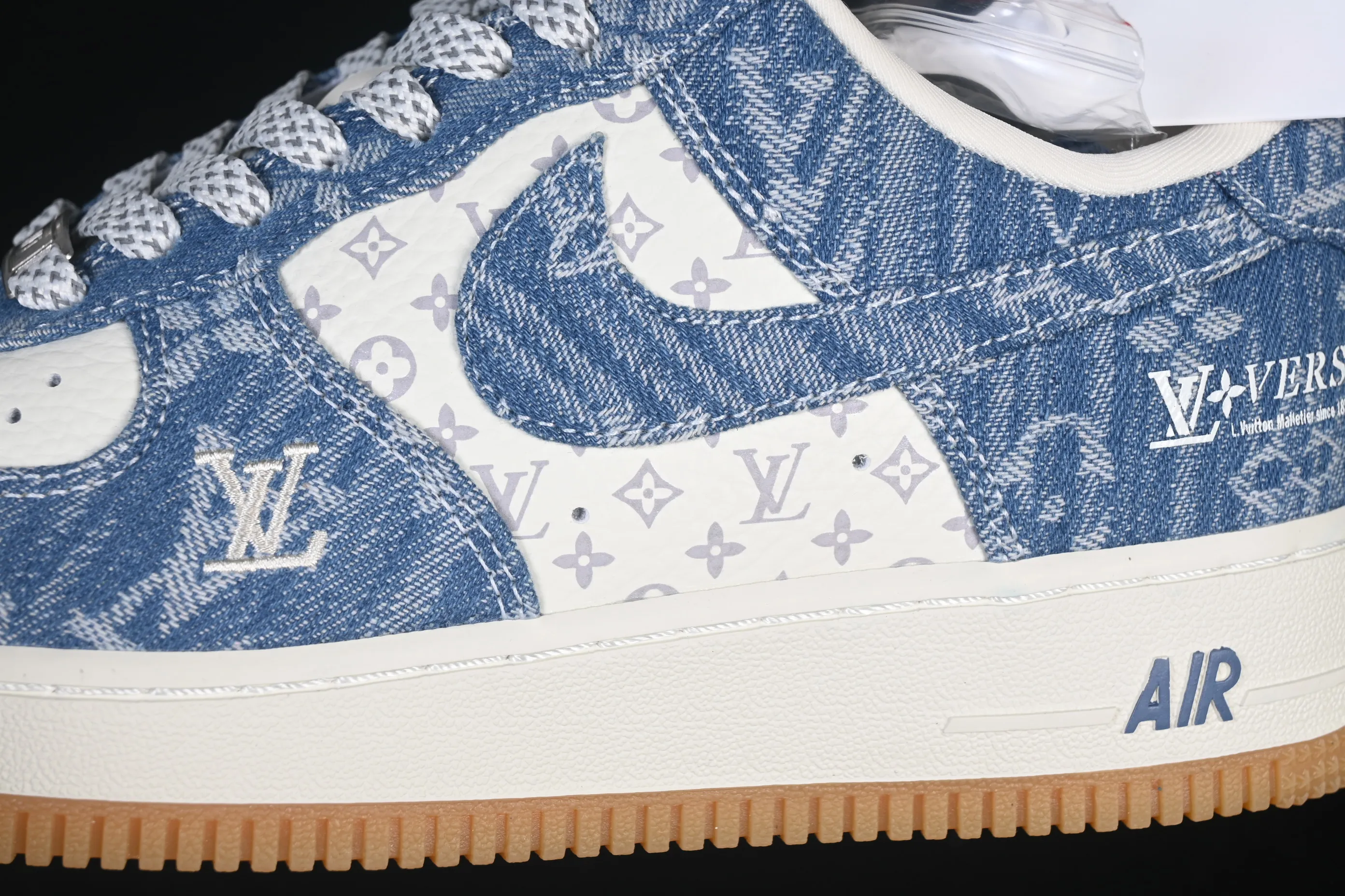 All categories Nk Air Force 1 Air Force series Nk Air Force 1 Low Air Force low-top Nike Air Force 1'07 Low LV joint white denim blue Air Force 1 low-top casual sneakers YF9511-815